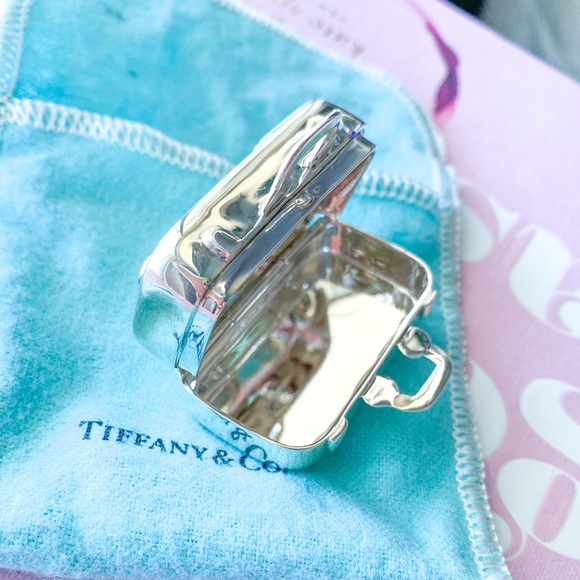 Tiffany & Co. Sterling Silver Travel Luggage Suitcase Pill or Trinket Box - Picture 7 of 11